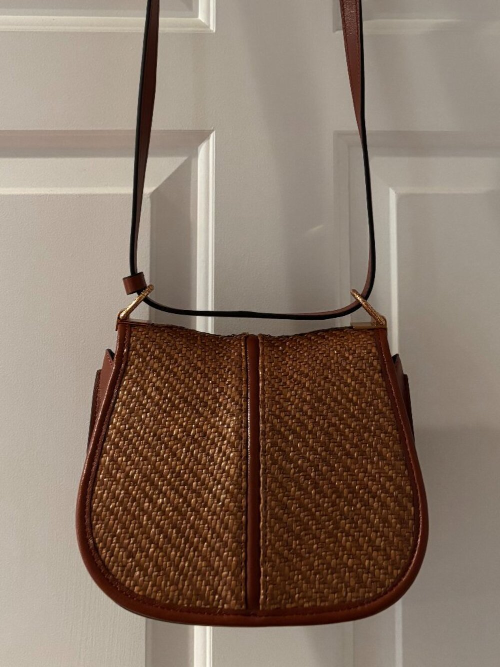 Cole Haan Celenea Saddle Bag, Natural Tan-Straw - Picture 2 of 8